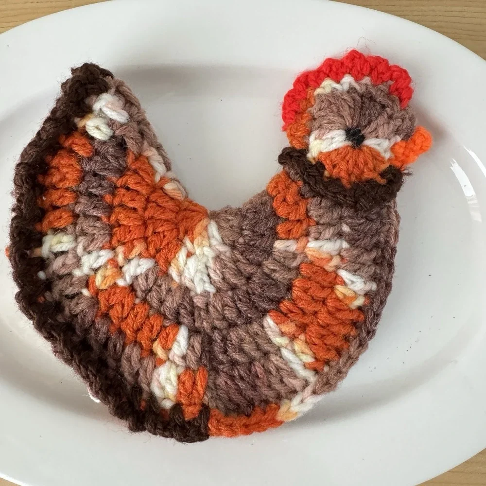 Vtg Chicken Shaped Potholders Set o2 Cottagecore Farmhouse Kitchen Handmade‎ New